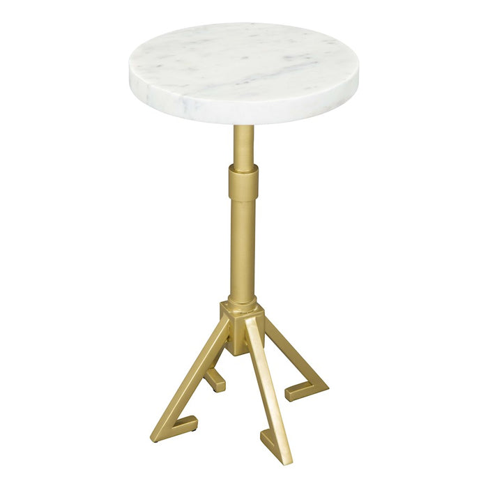 Zuo Modern Maurice Side Table, White/Gold - 109561