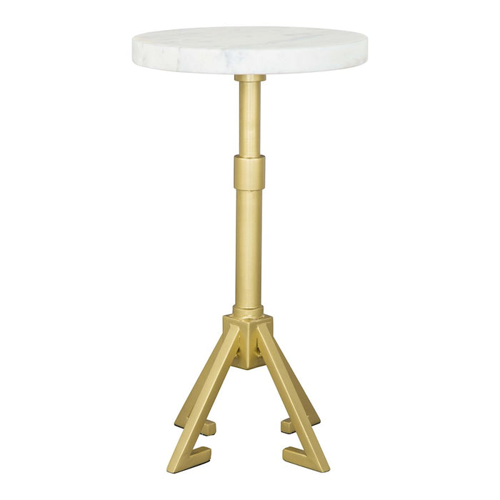 Zuo Modern Maurice Side Table, White/Gold