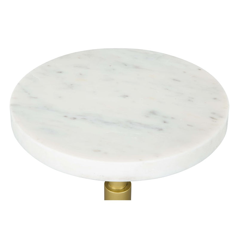 Zuo Modern Maurice Side Table, White/Gold