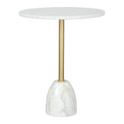 Zuo Modern Cynthia Side Table, White/Gold - 109562