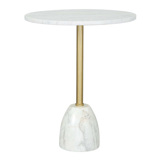 Zuo Modern Cynthia Side Table, White/Gold