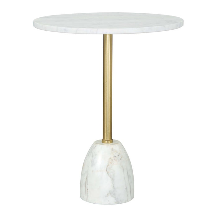 Zuo Modern Cynthia Side Table, White/Gold