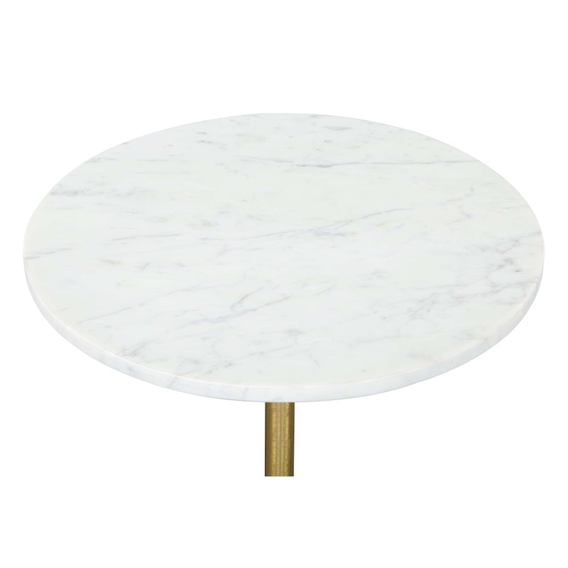 Zuo Modern Cynthia Side Table, White/Gold