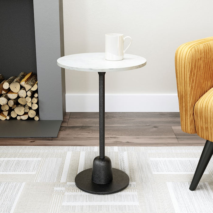 Zuo Modern Whammy Side Table, White/Black