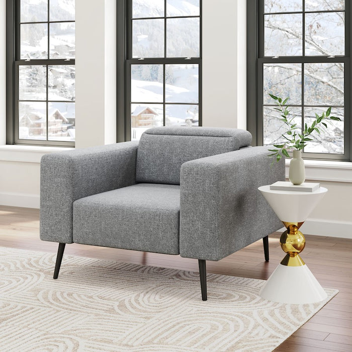 Zuo Modern Milan Armchair, Dark Gray