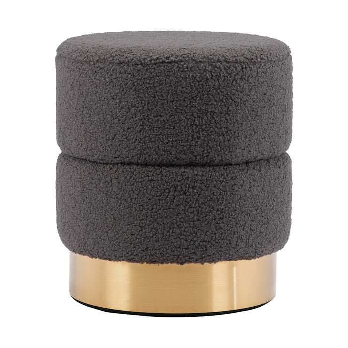 Zuo Modern Eureka Ottoman, Dark Gray