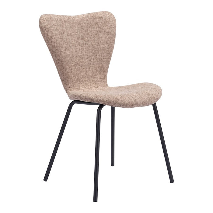 Zuo Modern Tollo Dining Chair Set of 2, Brown