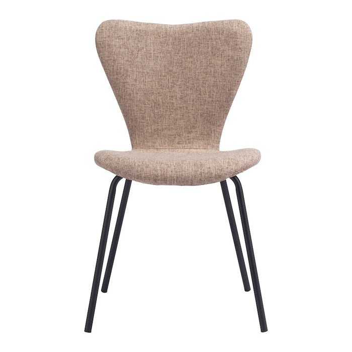 Zuo Modern Tollo Dining Chair Set of 2, Brown