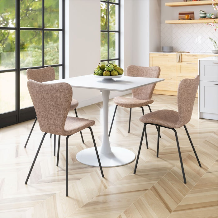 Zuo Modern Tollo Dining Chair Set of 2, Brown