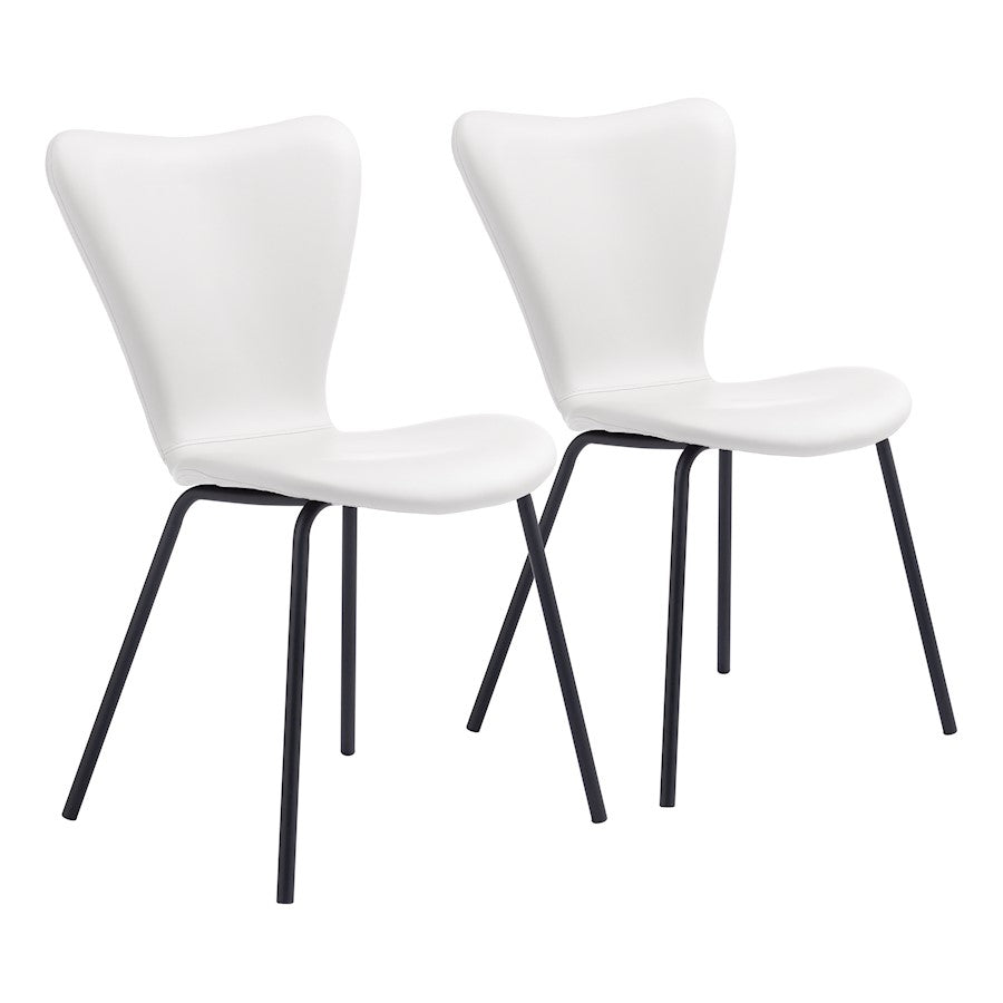 Zuo Modern Torlo Dining Chair Set of 2, White - 109630