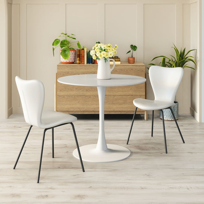 Zuo Modern Torlo Dining Chair Set of 2, White