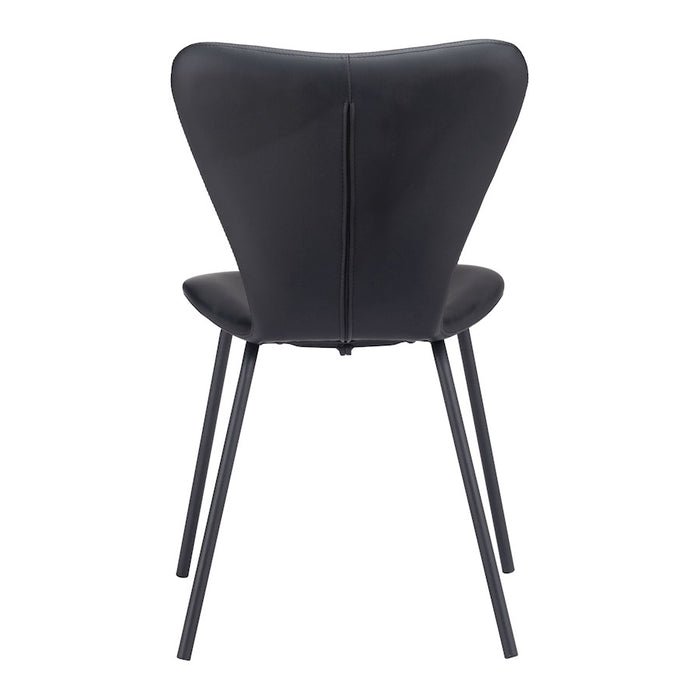 Zuo Modern Torlo Dining Chair Set of 2, Black