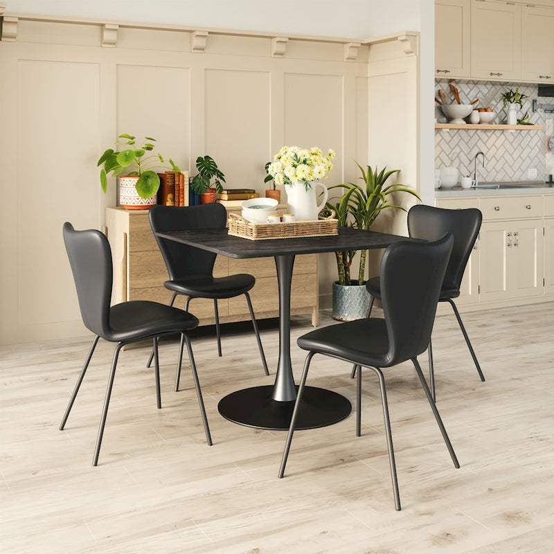 Zuo Modern Torlo Dining Chair Set of 2, Black
