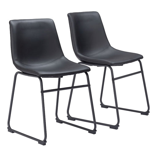 Zuo Modern Smart Dining Chair Set of 2, Black - 109648