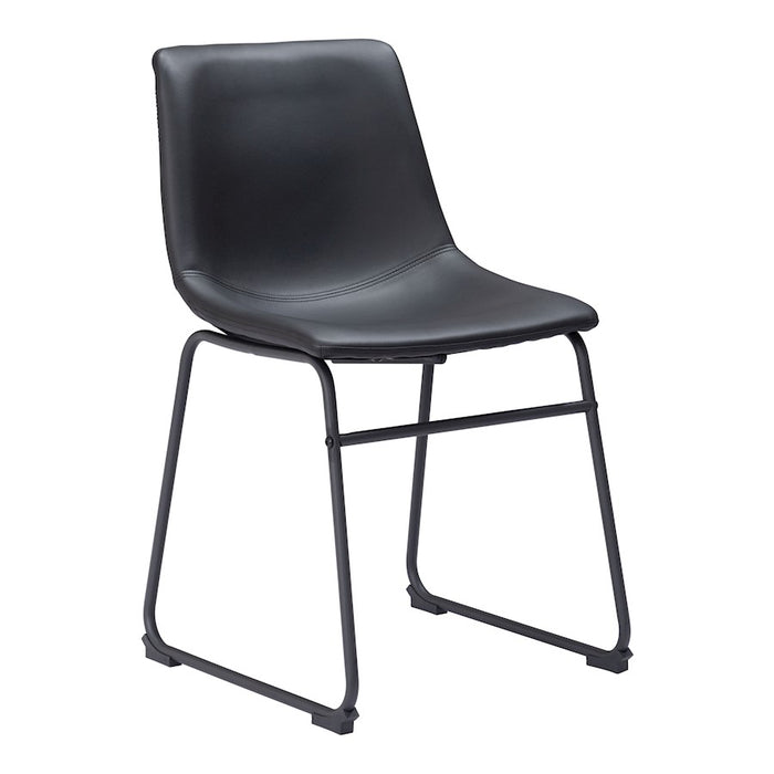 Zuo Modern Smart Dining Chair Set of 2, Black