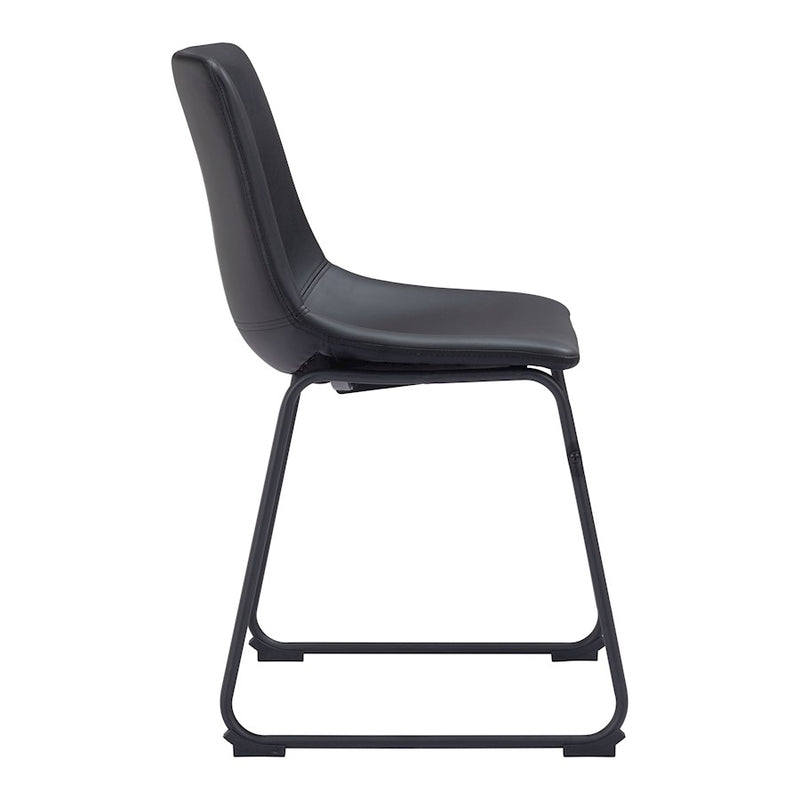 Zuo Modern Smart Dining Chair Set of 2, Black