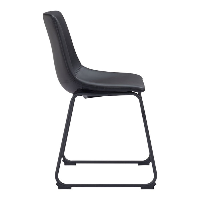 Zuo Modern Smart Dining Chair Set of 2, Black