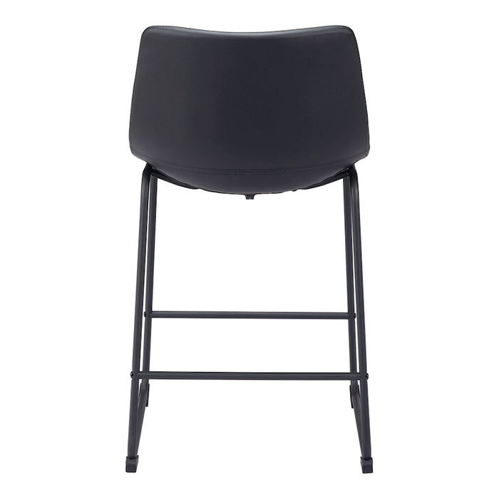 Zuo Modern Smart Counter Stool Set of 2, Black