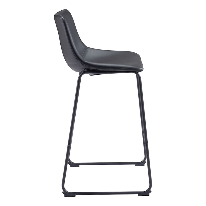 Zuo Modern Smart BarStool Set of 2, Black