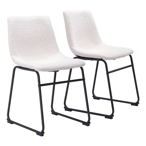 Zuo Modern Smart Dining Chair Set of 2, Ivory - 109651