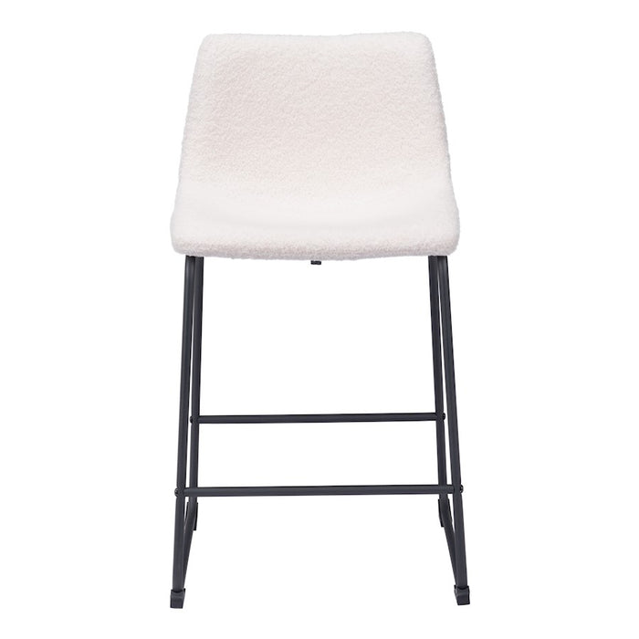 Zuo Modern Smart Counter Stool Set of 2, Ivory