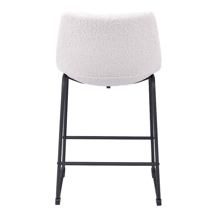 Zuo Modern Smart Counter Stool Set of 2, Ivory