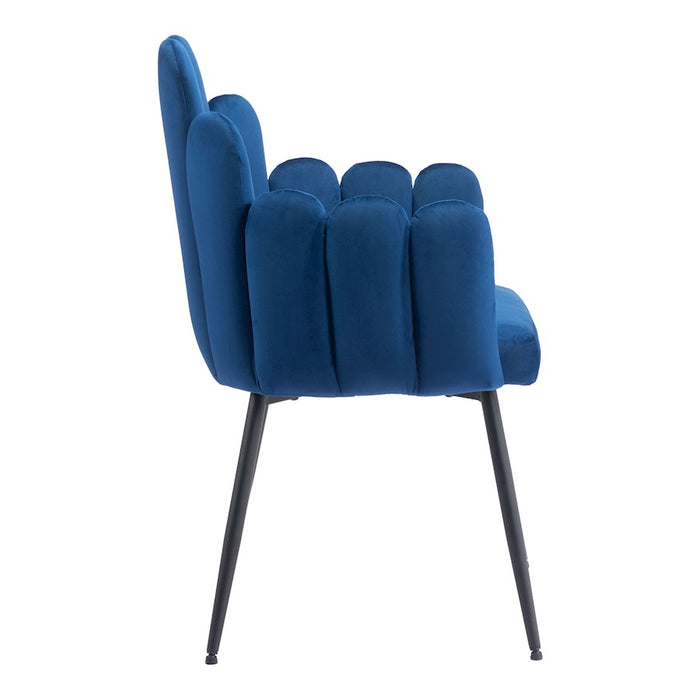 Zuo Modern Noosa Dining Chair Set of 2, Navy Blue
