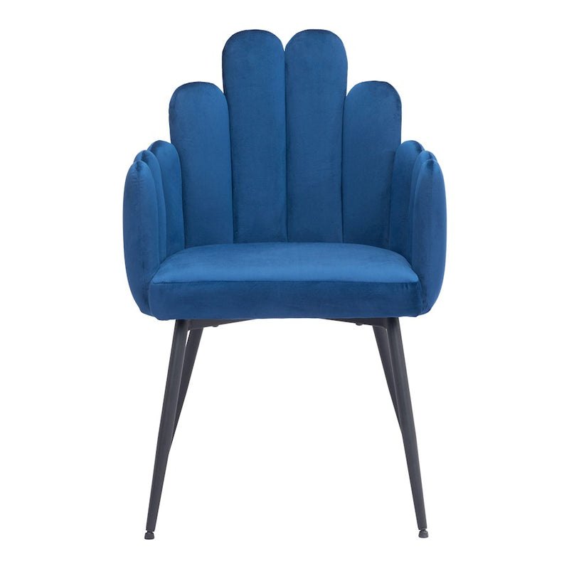 Zuo Modern Noosa Dining Chair Set of 2, Navy Blue