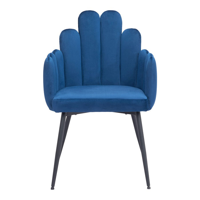 Zuo Modern Noosa Dining Chair Set of 2, Navy Blue
