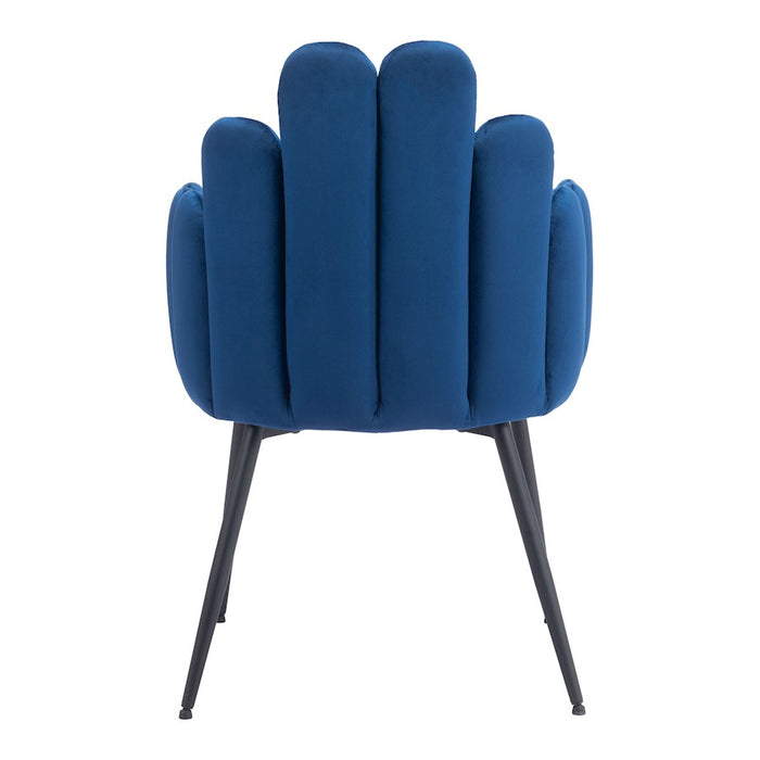 Zuo Modern Noosa Dining Chair Set of 2, Navy Blue