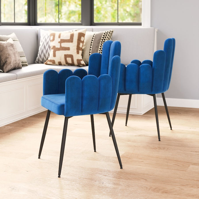 Zuo Modern Noosa Dining Chair Set of 2, Navy Blue