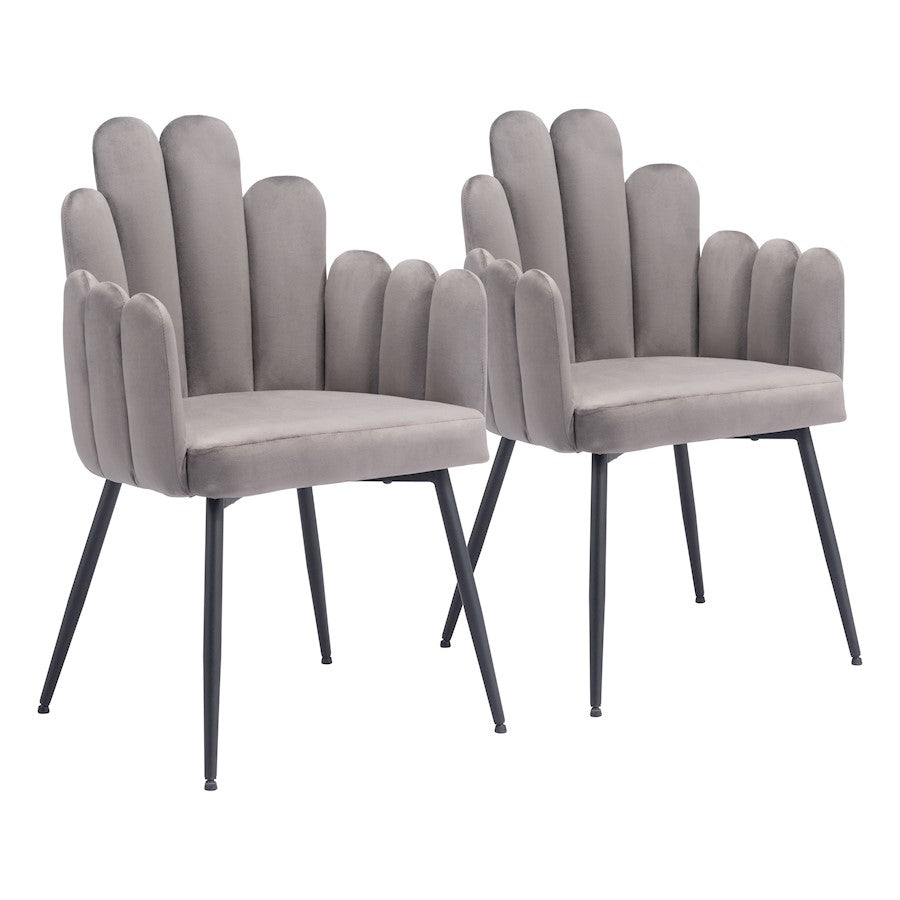 Zuo Modern Noosa Dining Chair Set of 2, Gray - 109655