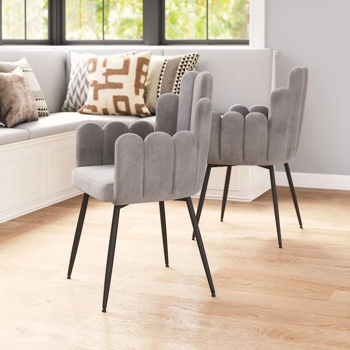 Zuo Modern Noosa Dining Chair Set of 2, Gray