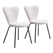 Zuo Modern Thibideaux Dining Chair Set of 2, Ivory - 109658