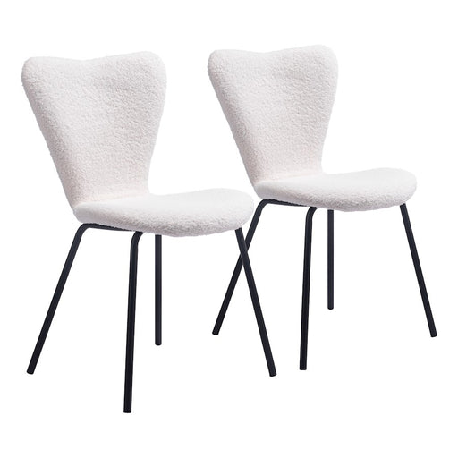 Zuo Modern Thibideaux Dining Chair Set of 2, Ivory - 109658