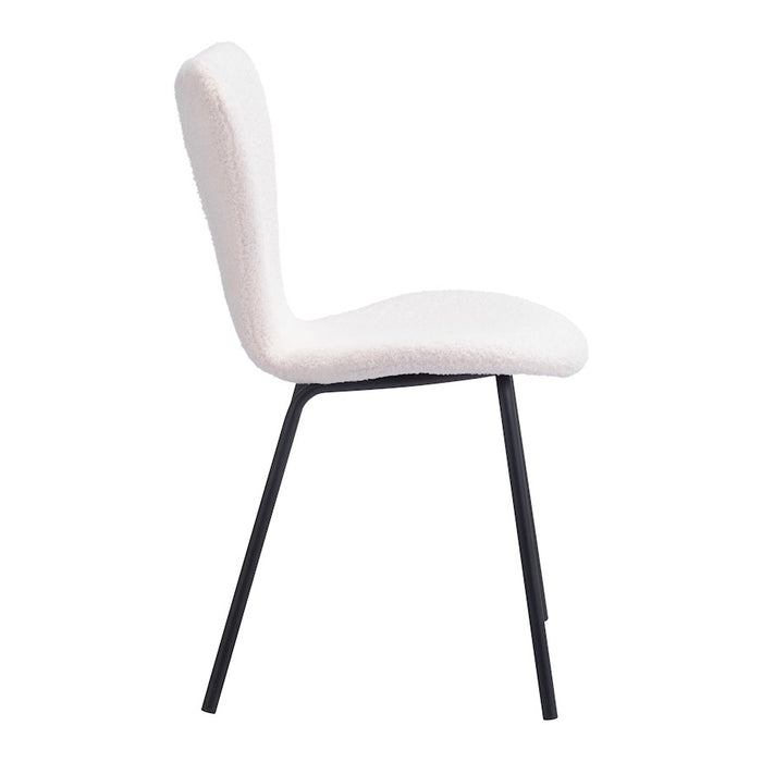 Zuo Modern Thibideaux Dining Chair Set of 2, Ivory