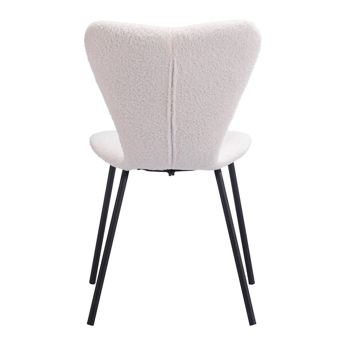 Zuo Modern Thibideaux Dining Chair Set of 2, Ivory