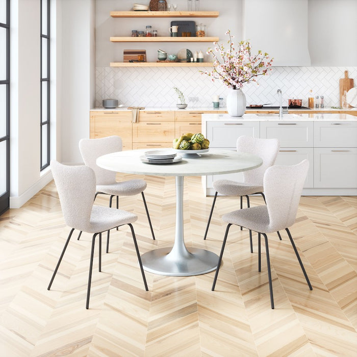 Zuo Modern Thibideaux Dining Chair Set of 2, Ivory