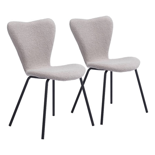 Zuo Modern Thibideaux Dining Chair Set of 2, Light Gray - 109659