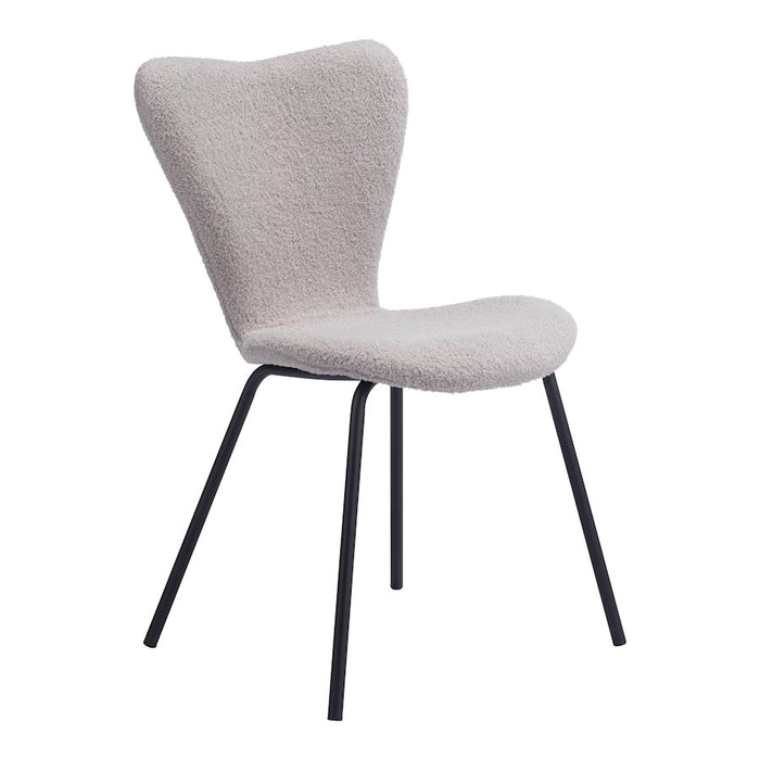 Zuo Modern Thibideaux Dining Chair Set of 2, Light Gray