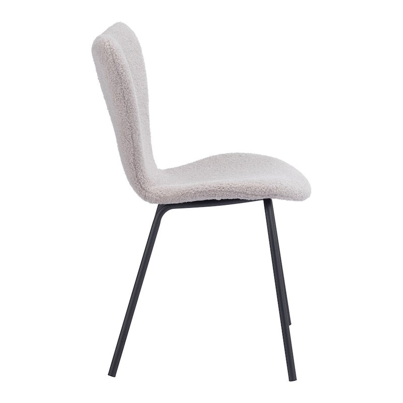 Zuo Modern Thibideaux Dining Chair Set of 2, Light Gray