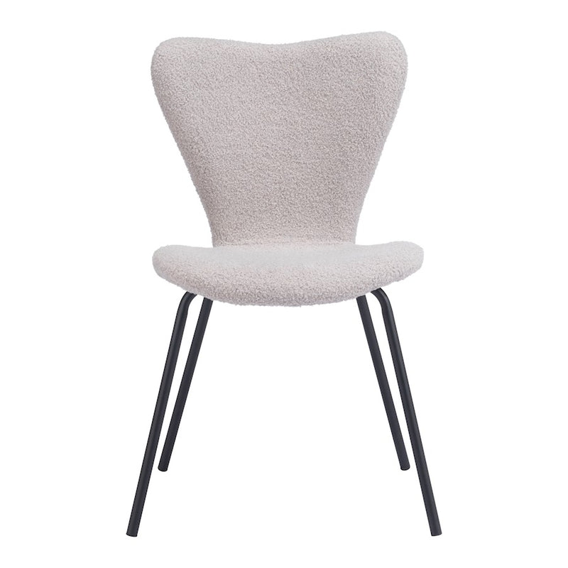 Zuo Modern Thibideaux Dining Chair Set of 2, Light Gray