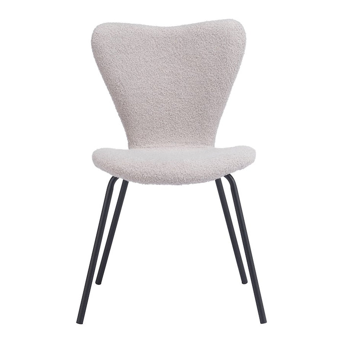 Zuo Modern Thibideaux Dining Chair Set of 2, Light Gray