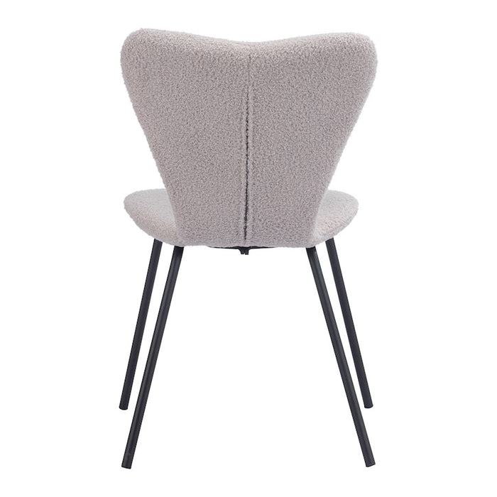 Zuo Modern Thibideaux Dining Chair Set of 2, Light Gray