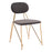 Zuo Modern Georges Dining Chair Set of 2, Gray/Gold