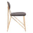 Zuo Modern Georges Dining Chair Set of 2, Gray/Gold