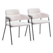 Zuo Modern Marcel Dining Chair Set of 2, Cream - 109663
