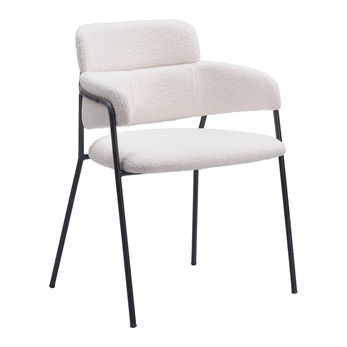 Zuo Modern Marcel Dining Chair Set of 2, Cream