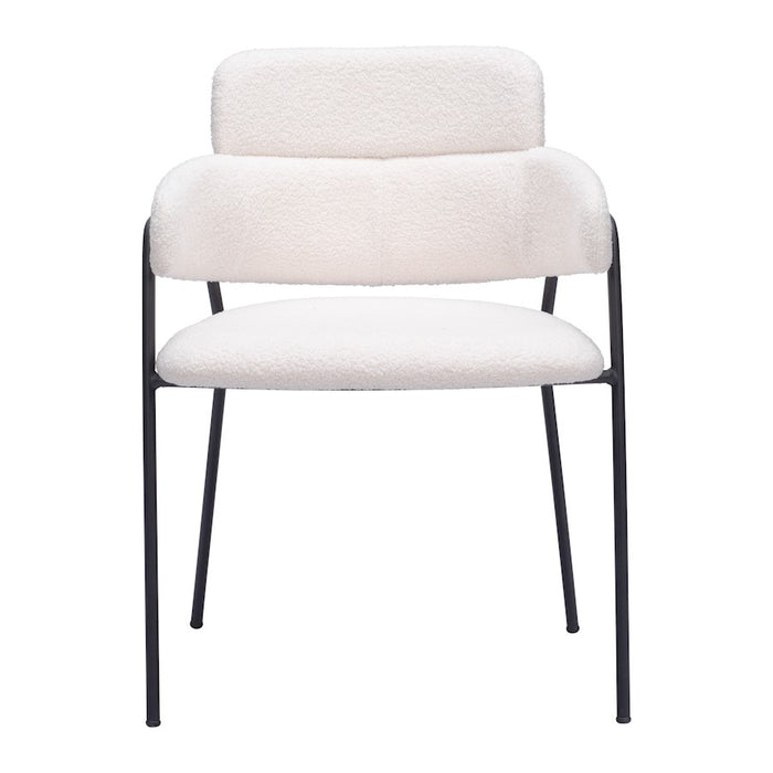 Zuo Modern Marcel Dining Chair Set of 2, Cream