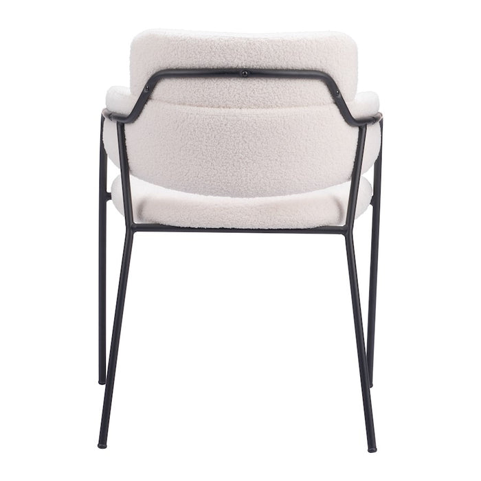 Zuo Modern Marcel Dining Chair Set of 2, Cream